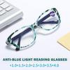 Anti -Blue Light Reading Glasses Women 'S Trend Printed Frame Reading Glasses Eye Protection Presbyopia Eyeglasses +1 .0 To +4 .0
