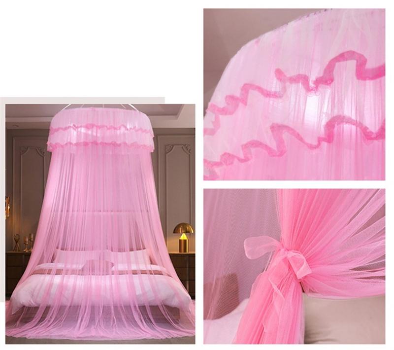 Принцесса Москитная сетка без установки Потолочная купольная москитная сетка Кровать Зашифрованная москитная сетка Кровать Купольная занавеска Пол-земля Москитная сетка