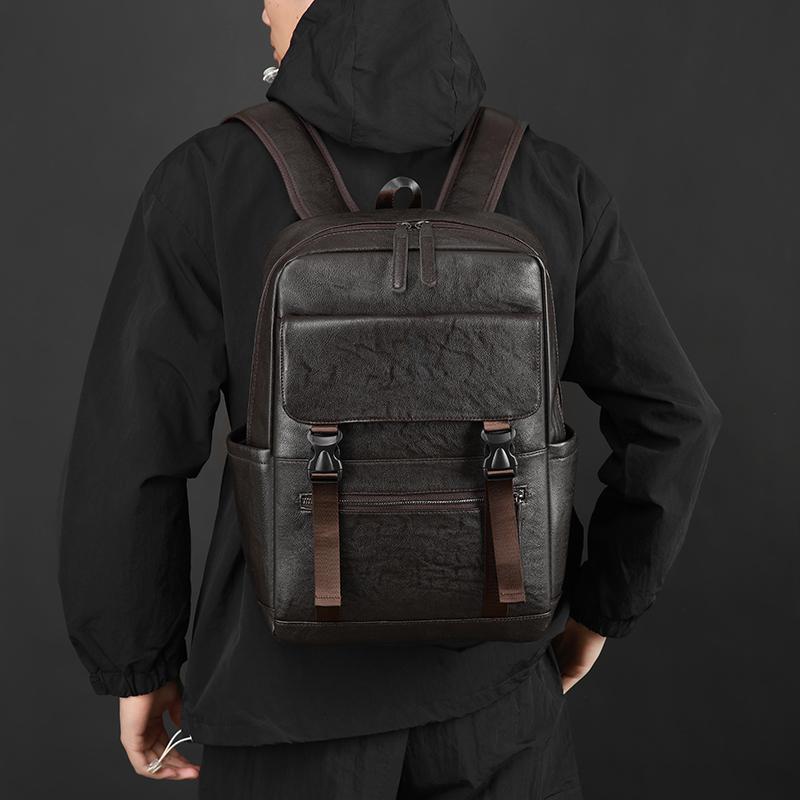 Мужской ПУ рюкзак деловой компьютерный рюкзак большой емкости рюкзак для улицы студенческий школьный рюкзак