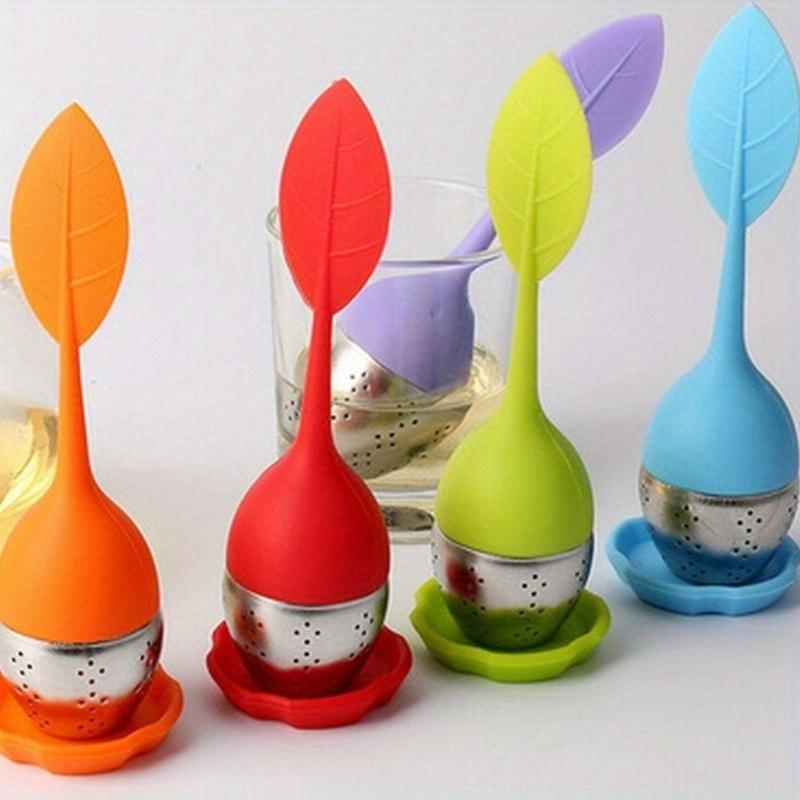 Silicone Tea Strainer Sweet Leaf Pattern Tea Filter Teapot for Loose Leaf Herbal Spice Filter Tools