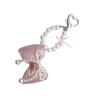 Cute Pearl Beaded Bowknot Keychain Decorations Keyring Ornament Backpack Handbag Charm Pendant Gift for Girls Women