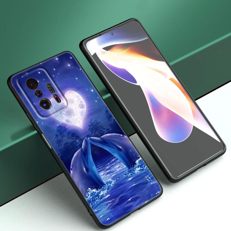 Чехол для телефона Ocean Golphin Dance Jumping для Xiaomi Mi A2 8 9 SE Note 10 10T 11 12 Lite 9T 11T 12S 12T Pro A3 6X 12X черный