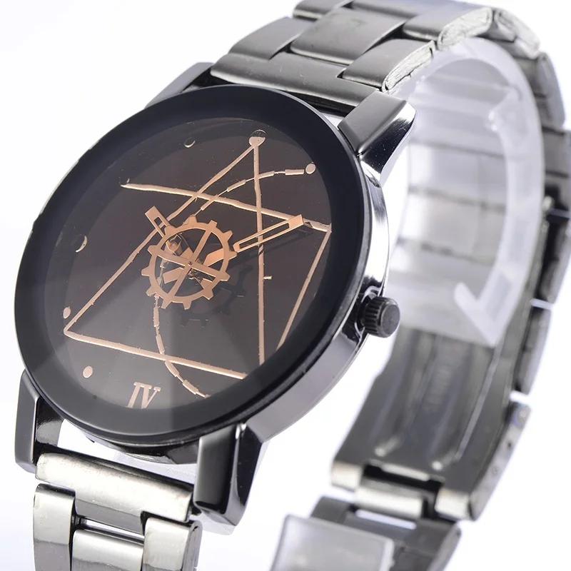 1 шт. модные новые женские мужские часы из нержавеющей стали ретро кварцевые аналоговые наручные часы