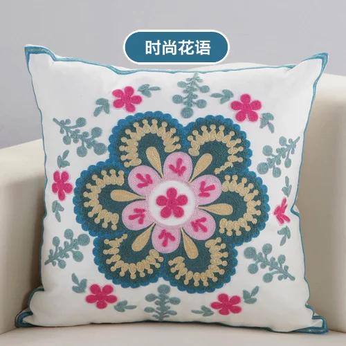 Наволочка для подушки из хлопка с вышивкой в этническом стиле, наволочка для подушки в машину, большая наволочка для дивана 45x45 см, роскошная наволочка