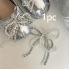 1pc Pearl Butterfly Knot Shoe Charm Pendant,DIY Versatile Handcrafted Bead Decoration for Shoes and Bags,Plastic Material