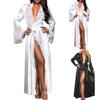 Women's Sexy Lingerie Lace Large Size See-through Long Bathrobe See-through Nightgown