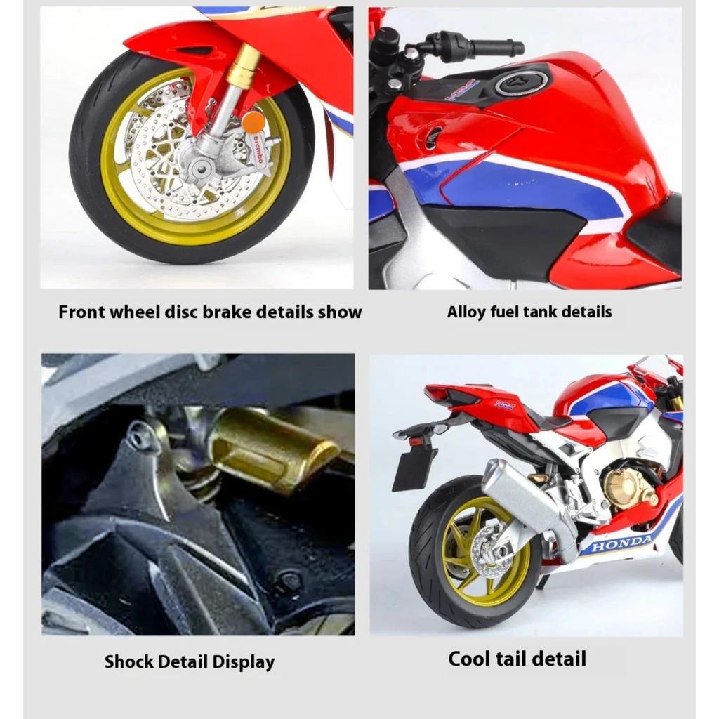 New 1/9 Honda CBR1000RR Alloy Die Cast Motorcycle Model Vehicle Collection Sound and Light Off Road Autocycle Toys Car