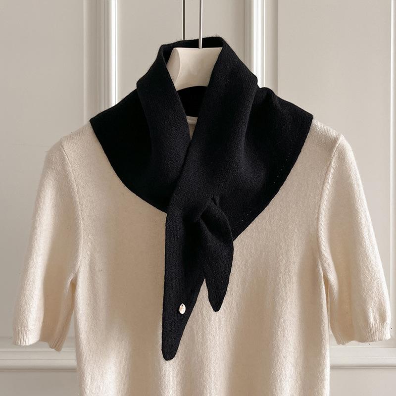 New Fashionable Soft Waxy Wool Small Scarf for Women All Match Neck Scarf Scarf Shawl High End Warm Scarf