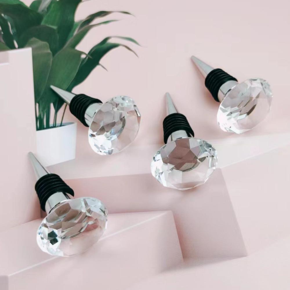1/3pcs Zinc Alloy Diamond Plug Diamond Wine Stopper Decorative and Reusable Bottle Stopper Gift