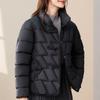 Casual Women's Winter Parkas Stand Collar Loose Warm Short Coats Thick Women Jackets