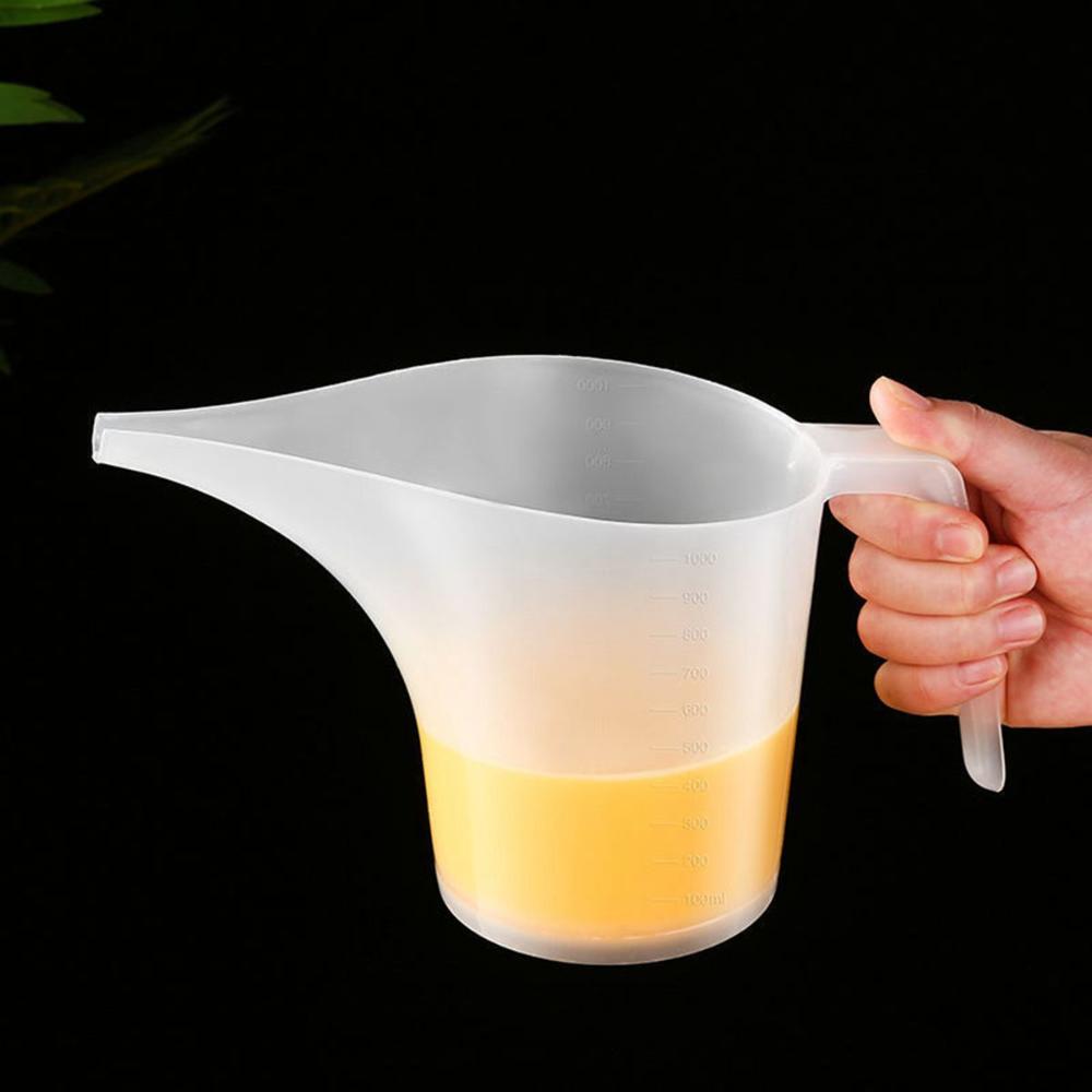 Cooking Easy Pour Long Spout Plastic Measuring Cup Kitchen Tool Liquid Container Funnel Pitcher