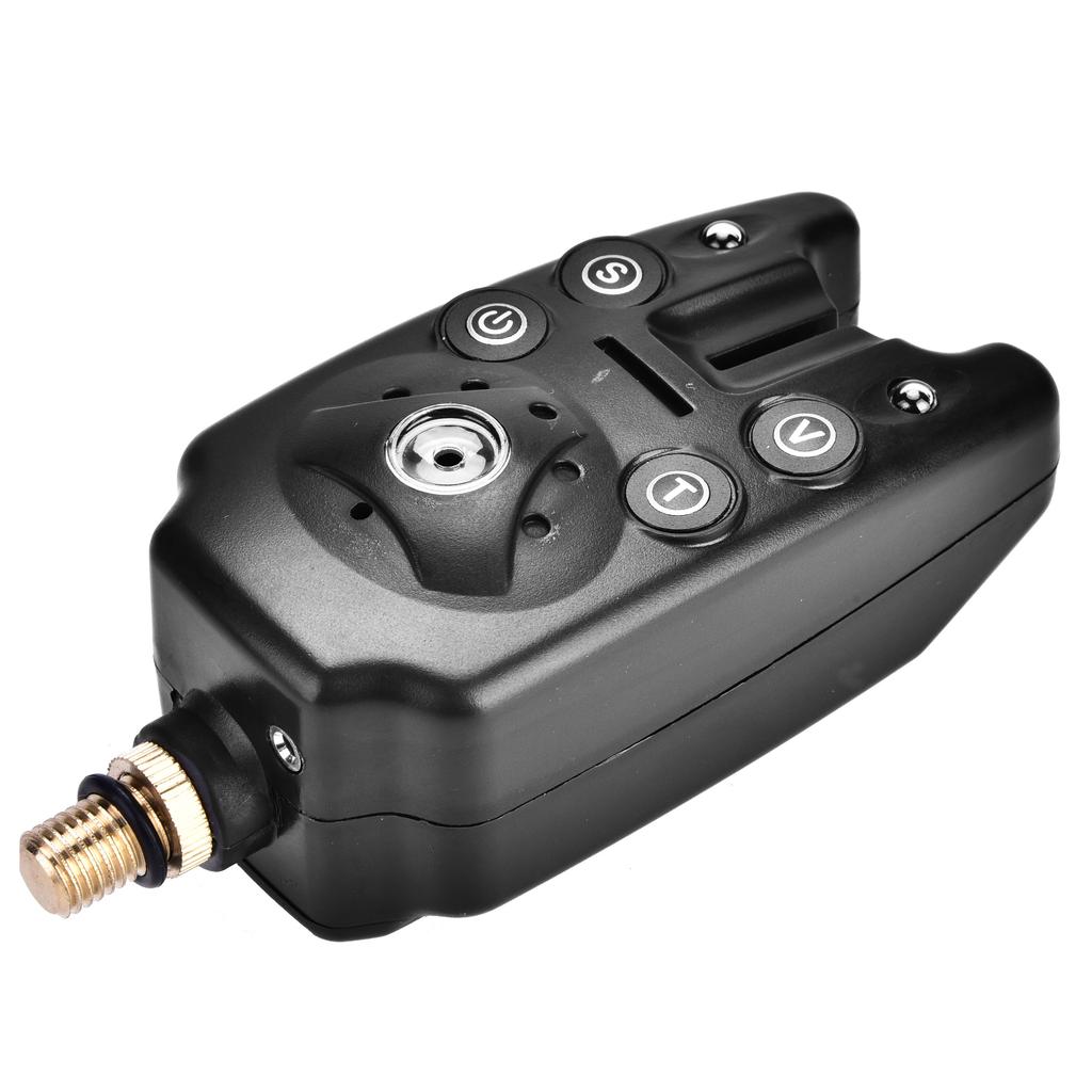 Светодиодный рыболовный электронный сигнализатор поклевки рыбы Звуковой сигнал оповещения Индикатор световой палочки (черный)