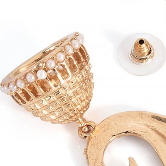 1 пара висячих сережек-фонариков павлина, женские универсальные серьги-гвоздики с искусственным жемчугом, ювелирные изделия