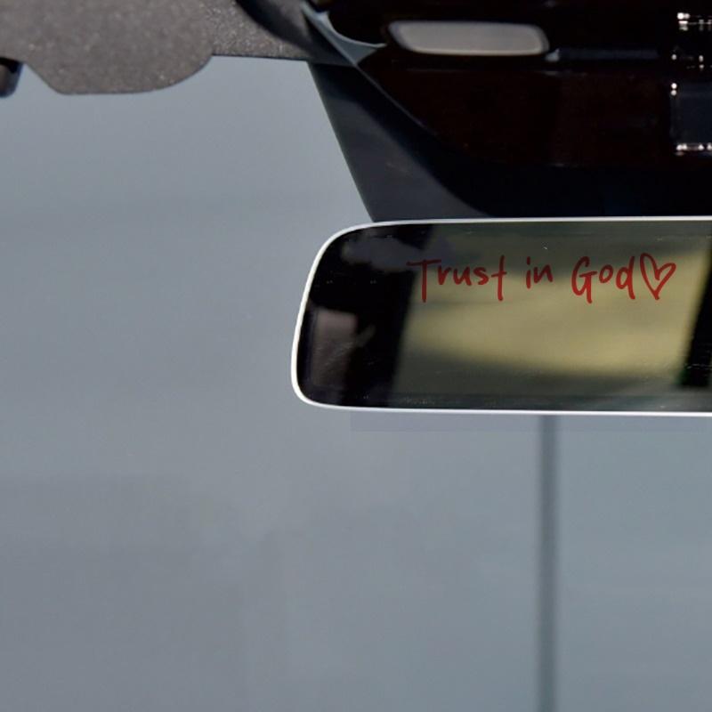 Верь в Бога Сердце Наклейка Декаль Зеркало Заднего Вида Автомобиля Вера Библейский Стих Христианская Церковь Авто Транспорт Бампер Декор