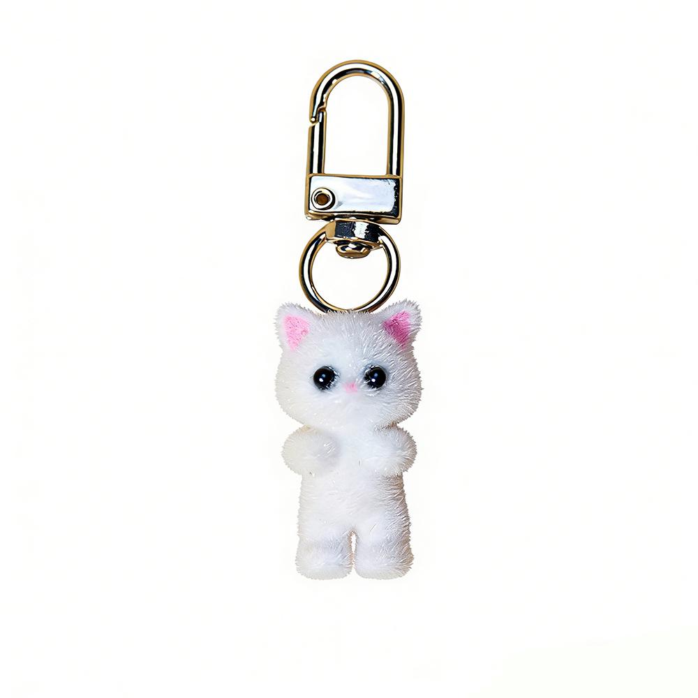 Ornaments Cat Keychain Creative Car Key Ring Fashion Plush Cat Pendant Key Decor