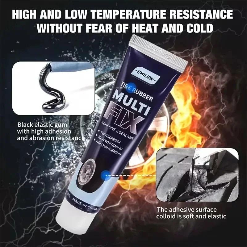 Universal Car Tire Repair Gel Tire Repair Gel Rubber Adhesive Not Corrosive Tire Scratches Cracks and Holes Repair Special Gel