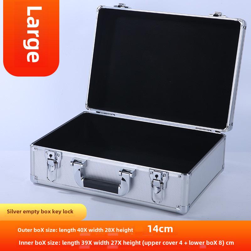 Портативный ящик для инструментов из алюминиевого сплава с замком для хранения оборудования, документов и наличных денег