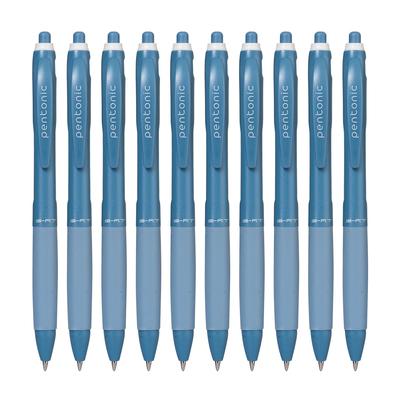 Ручка шариковая Pentonic B-RT, 0,7 мм, Упаковка-коробка, Синие чернила, Гладкое письмо для офиса, школы и дома, Упаковка 1 X 10 шт.