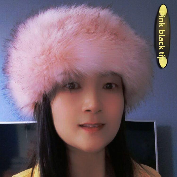 Новая шляпа с большим обхватом головы, шляпа с открытым верхом из искусственного лисьего меха, теплая осенью и зимой, пушистая шляпа-кольцо без верха, модная девушка