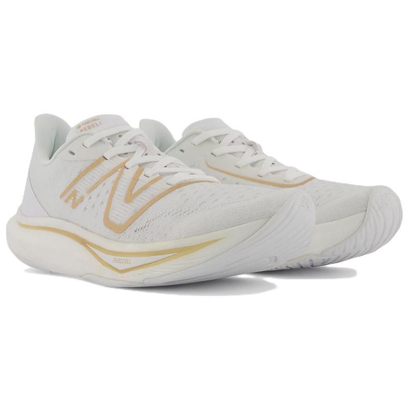 New Balance Женские кроссовки FuelCell Rebel V3 'White Gold Metallic' WFCXMW3