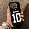 F-Футбол 10 N-Неймар J-jr Чехол для телефона Для iPhone 17,16,15,14,13,12,11 Plus,Pro Max,XS,Красочный Серебристый Чехол для телефона Funda Cover