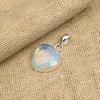 Драгоценный камень молочного опала 925 пробы, твердый серебряный кулон ручной работы для женщин