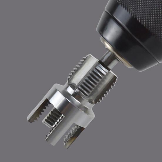 Интегрированный инструмент для нарезания внутренней и наружной резьбы на трубах Универсальный инструмент для нарезания резьбы на трубах Совместимый с электродрелью Набор резьбонарезного инструмента для ПВХ труб