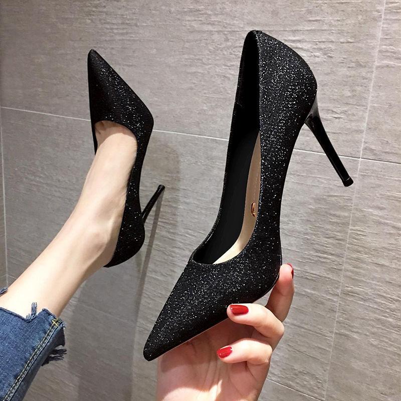 Fashion Shoes New Women Pumps Sexy High Heels Gold Kitten Heels Sliver Wedding Shoes Ladies Shoes White Women Shoes Stiletto Hv6
