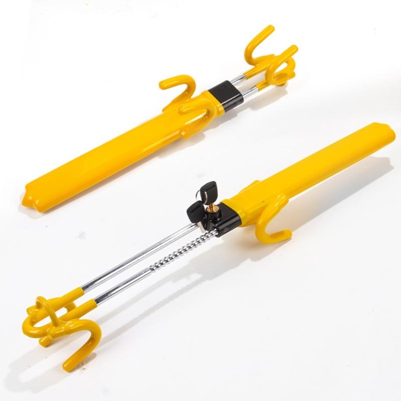 Блокировка рулевого колеса автомобиля Противоугонное устройство, Блокираторы рулевого колеса для автомобиля внедорожника Простая установка, Ручка с резиновым покрытием