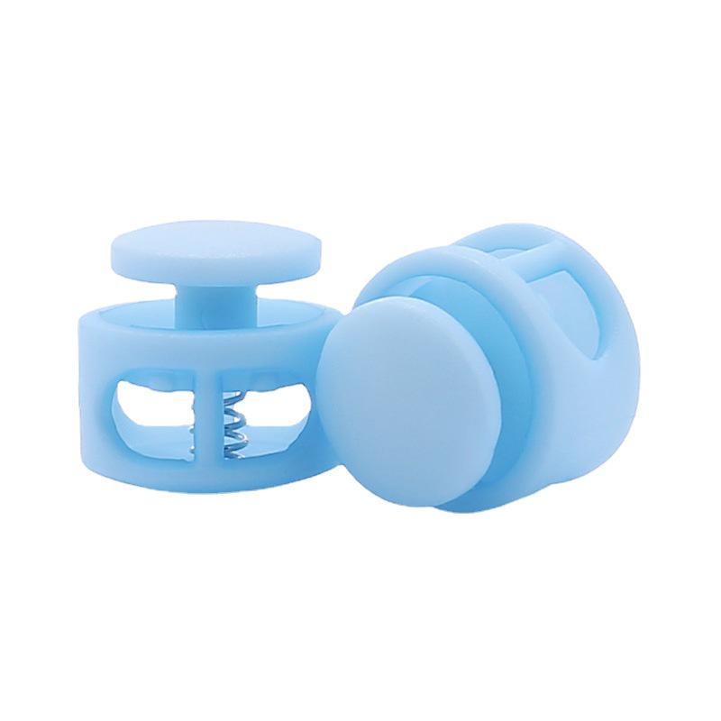 Colorful Elastic Double-Hole Spring Stopper for Shoelaces & Nylon Bags