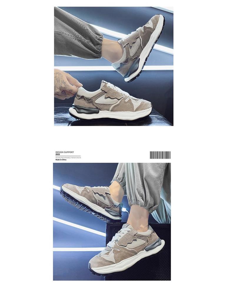 Мужские модные дышащие кроссовки в стиле ретро: Повседневная модная обувь на толстой подошве