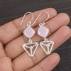 Rose Chalcedony Gemstone Jewelry, 925 Sterling Silver Jewelry Earrings, Beautiful Handmade Protecting Jewelry, Gift For Mother