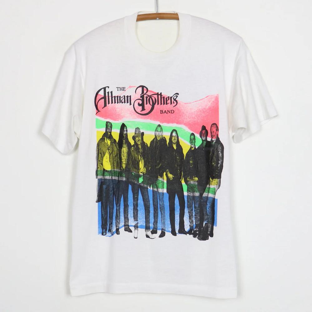 Коллекция Allman Brothers Band Футболка с принтом концертного тура S-5XL Хлопок Белый C281 Унисекс Футболка