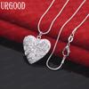 Ожерелье с полым кулоном в форме сердца из стерлингового серебра 925 пробы, модные свадебные украшения