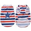 Striped Dog Clothes For Small Dogs Cats Vest Costume Thin Breathable Puppy T-shirt Chuihuahua Pullover Independence Day French Bulldog Supplies