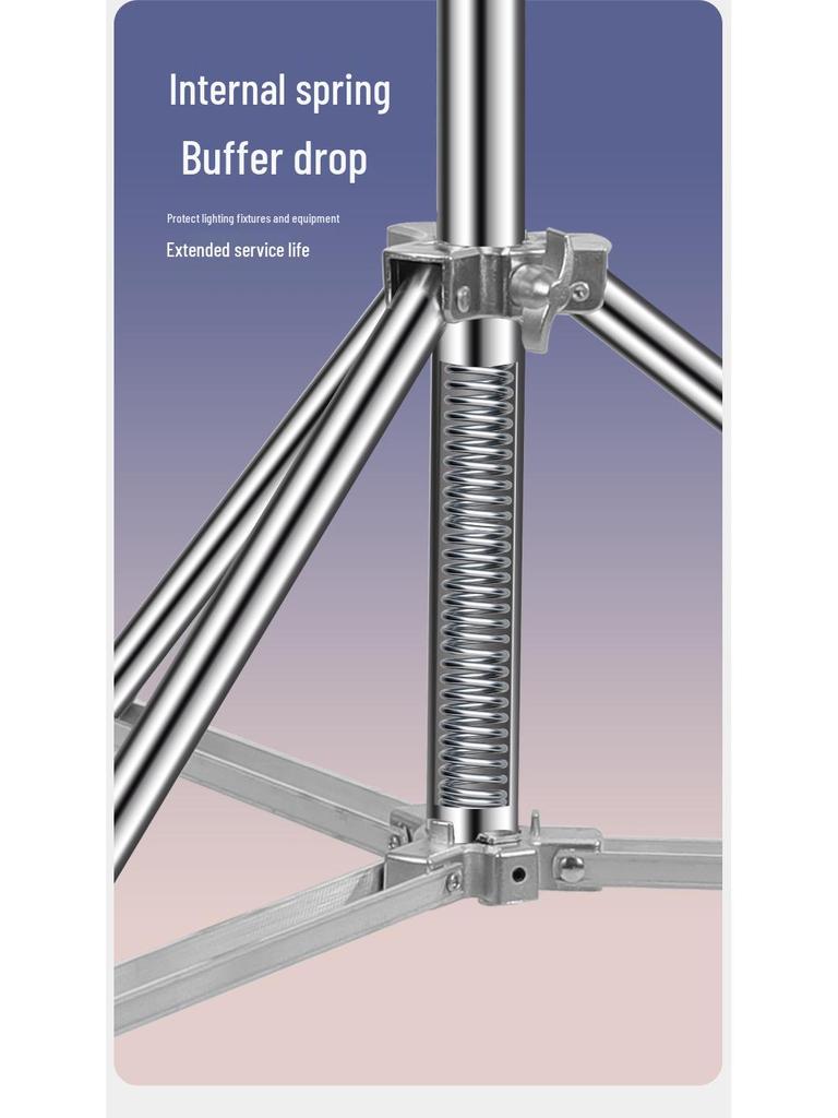 2.8m Stainless Steel All-Metal Light Stand for Photography, Thickened Fill Light & Multifunctional Background Bracket