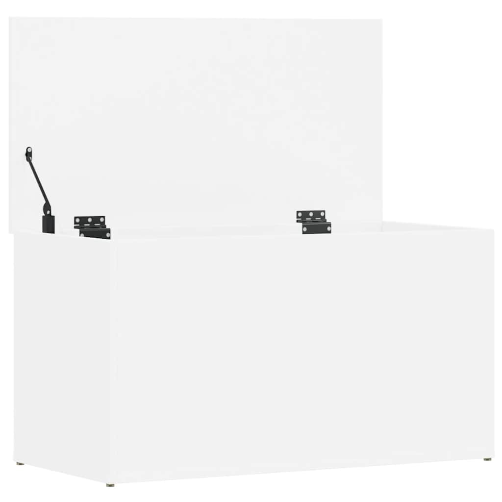 Vidaxl Skrzynia, Biała, 84X42X46 Cm, Materiał Drewnopochodny