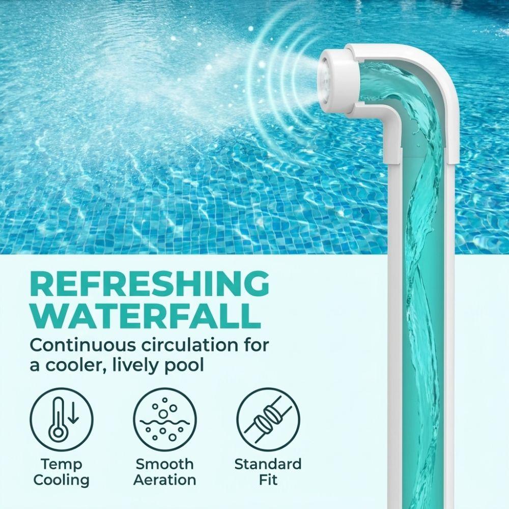 White Swimming Pool Sprayer PVC Material Waterfall Sprinkler Durable Pool Aerator Fountain