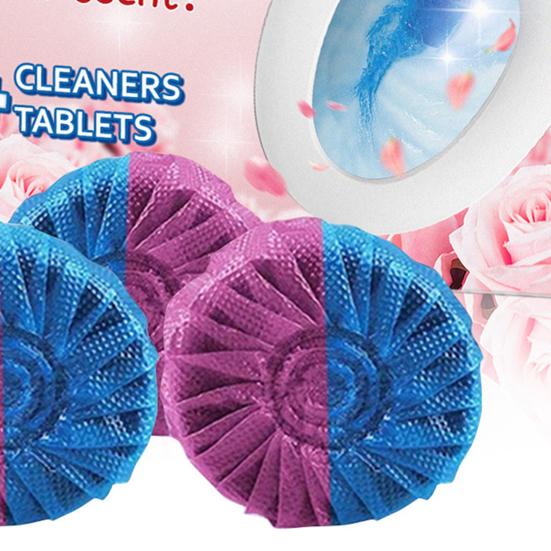 4 шт., автоматические таблетки для чистки унитаза, быстродействующие, быстрорастворимые, долговечные блоки для чистки бачка унитаза для ванной комнаты