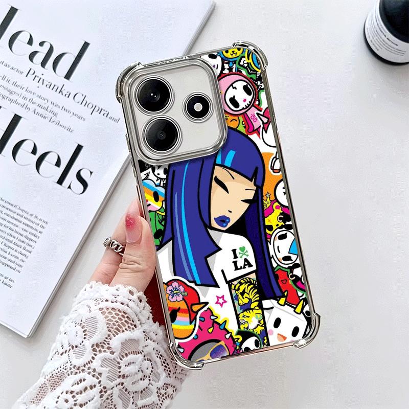 Япония T-Tokidokis Арт Мягкий Чехол Для Телефона Для Xiaomi Redmi Note 14 15 Pro Plus 13 12 11S 11T 5G 10 9S 9 Покрытие Противоударный Fundas