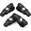 Boao 4 Pcs Sunglasses Holders For Car Sun Visor, Glasses Ticket Card Clip Mount Hanger, Double-Ends Clip 180 Degree Rotational Car Visor