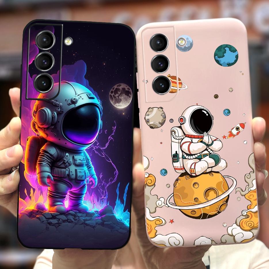 Чехол для Samsung Galaxy S22 Plus 5G Милые Астронавты Мультяшная Обложка Мягкий ТПУ Чехол для Телефона Для Samsung S22 Ultra S 22 S22+ Задняя Крышка