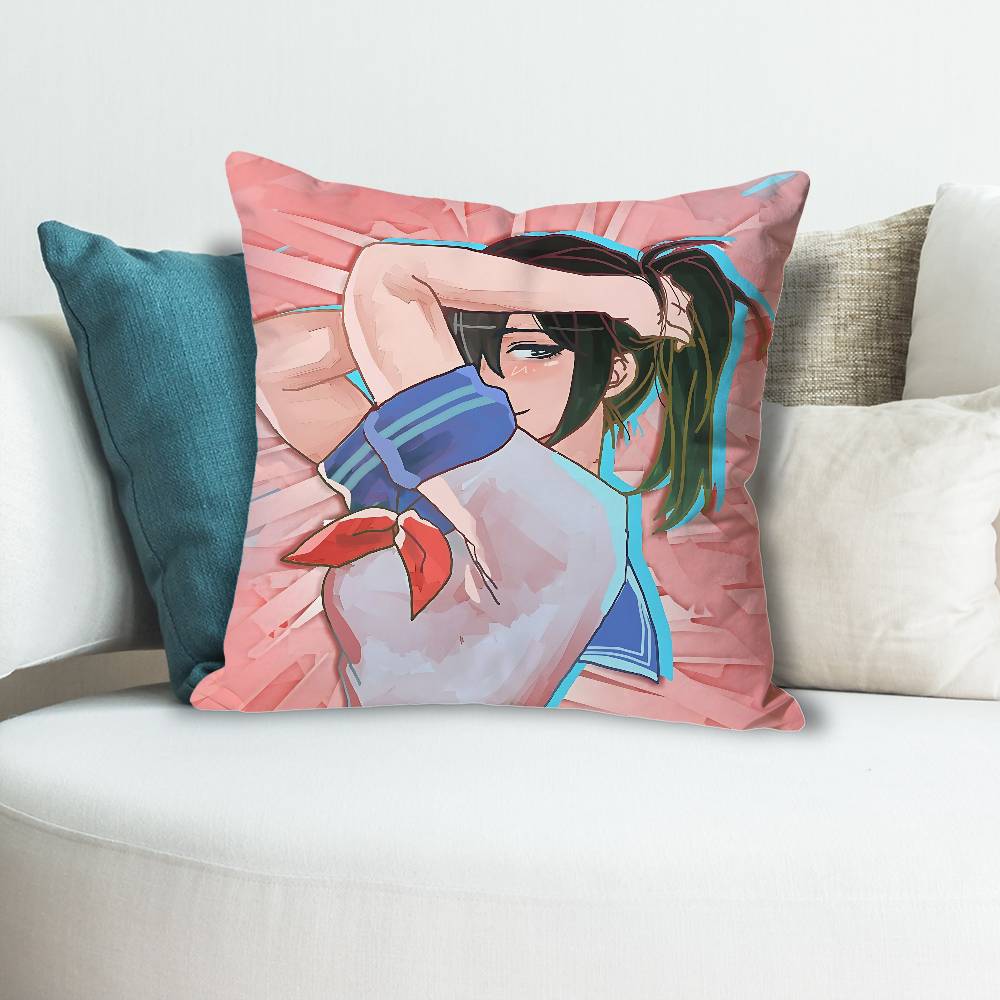 YYandere SSimulator Game Anime Celebrity Merchandise AllMatch Printed Pillow Case Sofa Car Office Room Decoration Protector