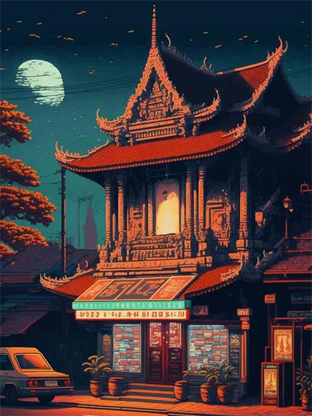 Diy Алмазная картина Мозаика Дом Улица Полный квадрат Круглая вышивка Мозаика Пейзаж Домашний декор