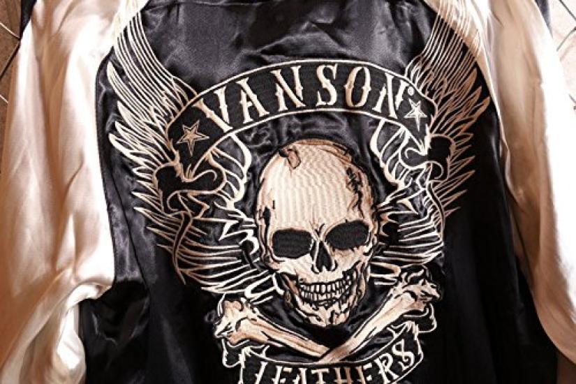 Вышивка Череп Двусторонняя куртка Сукаджан M [Banson] NVJK-701