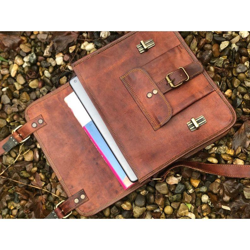 Маленькая кожаная сумка, детская сумка размером 7 x 9 дюймов с ручкой, кожаная сумка через плечо, маленькая кожаная сумка в традиционном стиле, симпатичная сумочка.