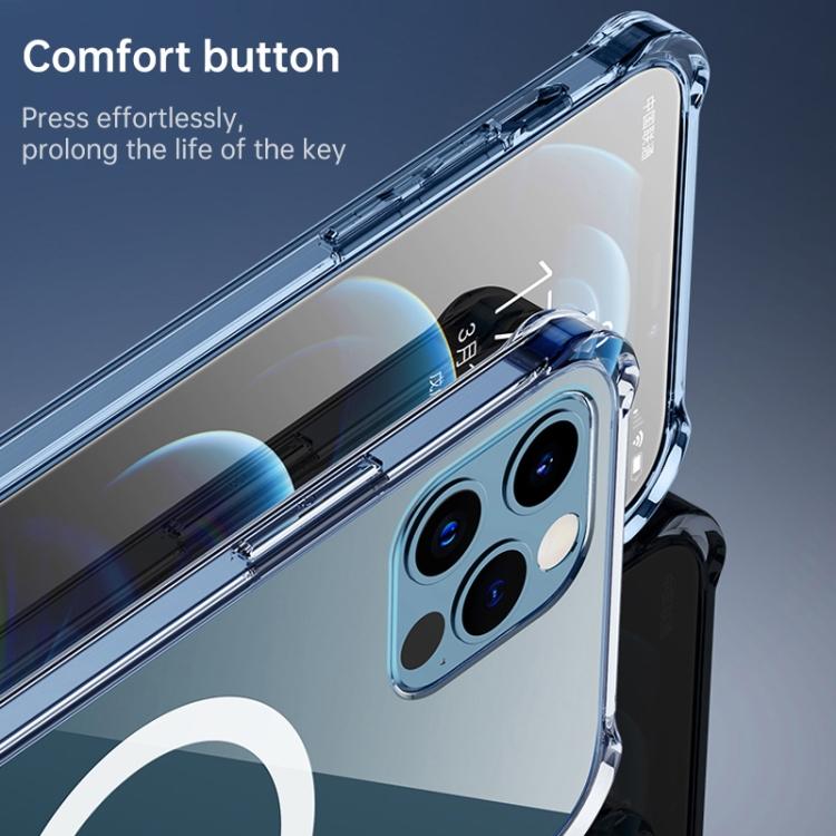 Чехол Magsafe для Huawei P30 Pro, прозрачная четырехугольная подушка безопасности, противоударный чехол из ПК + ТПУ с магнитом
