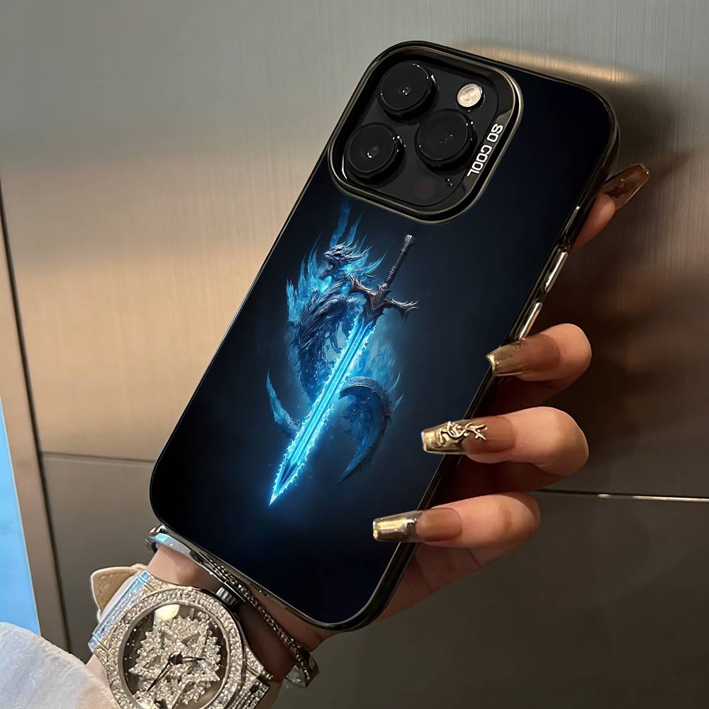 W-O-W-World- of -Warcraft Phone Case For IPhone17  16 11 12 13 14 15 16 Pro Max Plus Cover Colored Silver Funda Bumber
