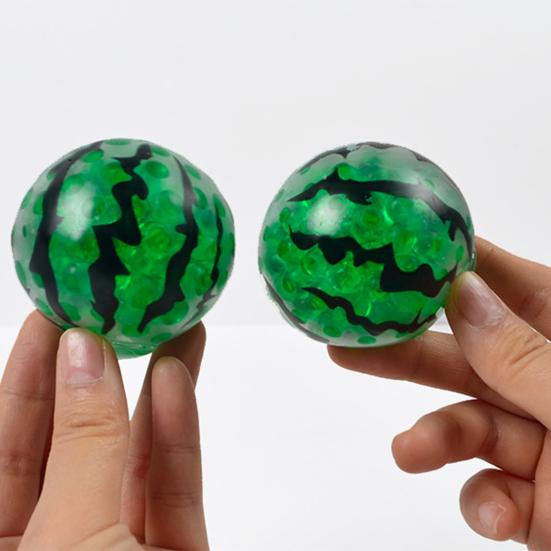 Bead Filled Fruit Squeeze Toy Stress Relief Strawberry Grape Watermelon Pineapple Pinch Sensory Fidget Toy Kids Adults Soft TPR Calming Stress Ball