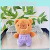 Keychain Capybara Playful Doll With Colorful Clothing And Luxuriously Soft Short Plush